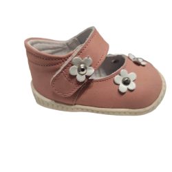   216 Maus Z26  világos rózsa feher   virágos   első lépés  könnyített talpú tanuló szandálcipő lány  méret  17 