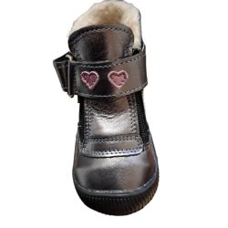   Nomrál ( forma talpas )  szőrmés bakancs 2 cipzáras ezüst  méret 23, 25, 26