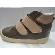 S23  keki - bézs  box SZUPINALT  szőrmés  fiú   bakancs  , méret 34