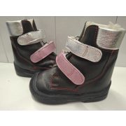 S27   eztüst  csilli rózsa fekete  SZUPINALT  nubuk  szőrmés  lány   bakancs  , méret   25, 