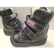 S27 tűzoltó  díszítéssel  feketebox szőrmés  uniszex   bakancs  , méret 21, 22