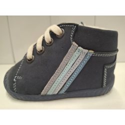   Z14cccs első lépés tanuló s. kék csíkos szőrmés  fiú cipő , méret 17