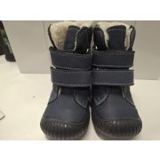 Z27hajos  díszítéssel s . kék nubuk  szőrmés  fiú   bakancs  , méret  19