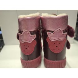   Z27maci  díszítéssel bordó - csilli rózsa box szőrmés  lány  bakancs  , méret 19