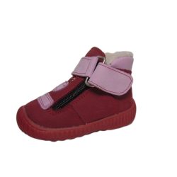   Normál ( forma talapas ) szőrmés bakancs 2 cipzáras bordó lila méret 23, 28 