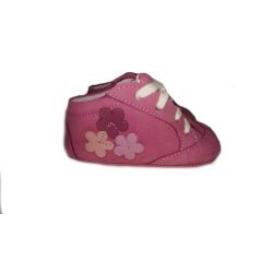   Maus puhatalpú  kocsicipő, s.rózsa bőr béléssel lányos  kicsi virág díszítéssel méret 16 17 18 19 20